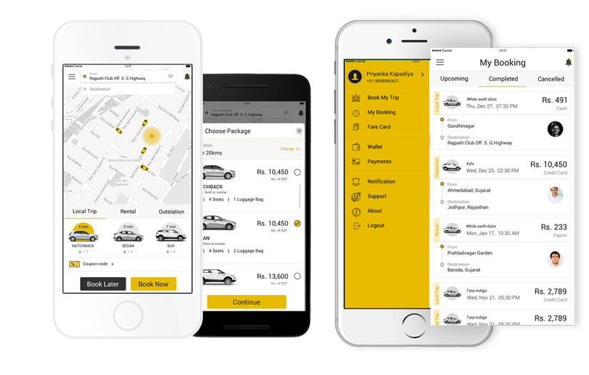 CAB1 is a Taxi Booking App screenshot 1
